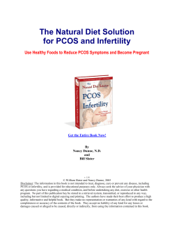 The Natural Diet Solution for PCOS and Infertility