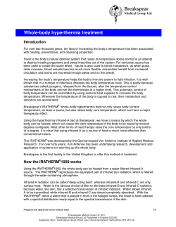Whole-body hyperthermia treatment Introduction