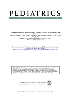 COMMITTEE ON INFECTIOUS DISEASES AND COMMITTEE ON FETUS AND NEWBORN
