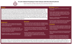 D-Lactic Acidosis Presenting in Crohn's Disease with Short Bowel Syndrome Discussion Abstract