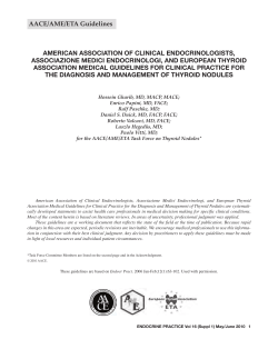 AACE/AME/ETA Guidelines AMERICAN ASSOCIATION Of ClINICAl ENDOCRINOlOgISTS,