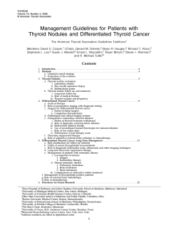 Management Guidelines for Patients with Thyroid Nodules and Differentiated Thyroid Cancer