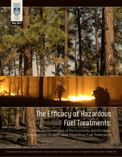 The Efficacy of Hazardous Fuel Treatments: Consequences of Alternative Hazardous Fuel Treatments