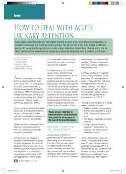How to deal with acute urinary retention