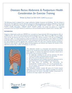Diastasis Rectus Abdominis &amp; Postpartum Health Consideration for Exercise Training