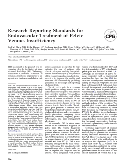 Research Reporting Standards for Endovascular Treatment of Pelvic Venous Insufficiency