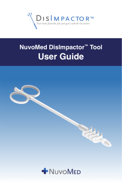 User Guide Dis Impactor NuvoMed DisImpactor
