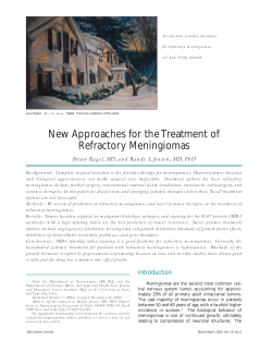 New Approaches for the Treatment of Refractory Meningiomas