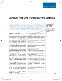 Unhappy feet: One woman’s severe akathisia