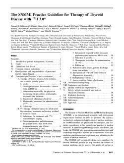 The SNMMI Practice Guideline for Therapy of Thyroid Disease with I 3.0* 131