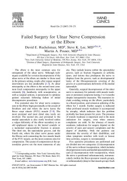 Failed Surgery for Ulnar Nerve Compression at the Elbow MD ,