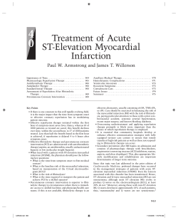 4 0 Treatment of Acute ST-Elevation Myocardial