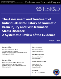 The Assessment and Treatment of Individuals with History of Traumatic Stress Disorder: