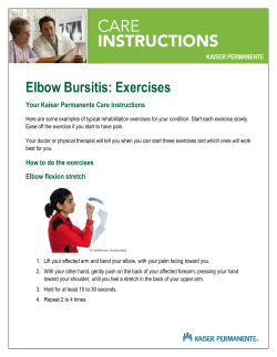 Elbow Bursitis: Exercises Your Kaiser Permanente Care Instructions