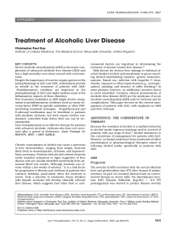 Treatment of Alcoholic Liver Disease SUPPLEMENT Christopher Paul Day