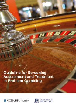 Guideline for Screening, Assessment and Treatment in Problem Gambling
