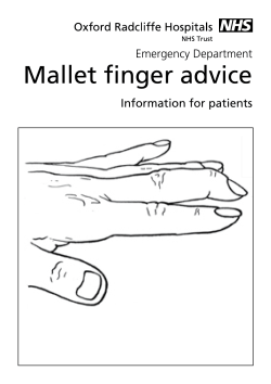 Mallet finger advice Emergency Department Information for patients
