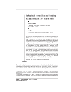 The Relationship between Efficacy and Methodology Louise Maxfield Lee Hyer