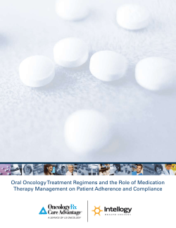 Oral Oncology Treatment Regimens and the Role of Medication
