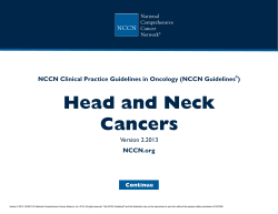 Head and Neck Cancers NCCN.org