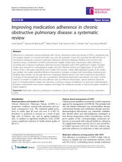 Improving medication adherence in chronic obstructive pulmonary disease: a systematic review