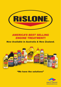 AMERICA’S BEST SELLING ENGINE TREATMENT! Now Available in Australia &amp; New Zealand.