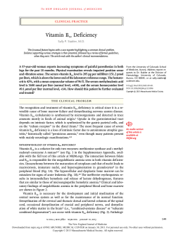 Vitamin B Deficiency clinical practice Sally P. Stabler, M.D.