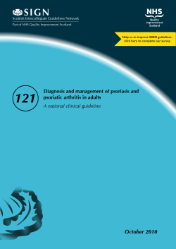 121 SIGN October 2010 Diagnosis and management of psoriasis and