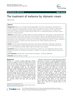 The treatment of melasma by silymarin cream Open Access Tagreed Altaei
