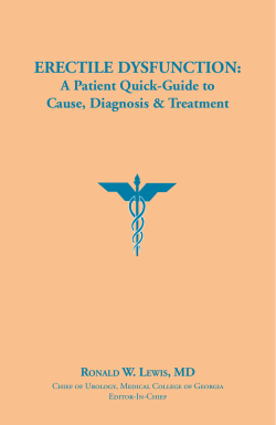 ErEctilE Dysfunction: A Patient Quick-Guide to cause, Diagnosis &amp; treatment R