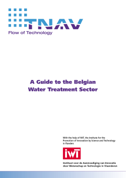 A Guide to the Belgian Water Treatment Sector