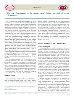 The role of endoscopy in the management of acute non-variceal... GI bleeding GUIDELINE