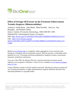 Effect of Orange Oil Extract on the Formosan Subterranean