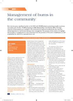 Management of burns in the community Clinical REVIEW