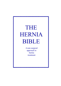 THE HERNIA BIBLE A non-surgical