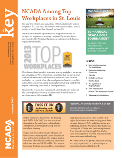 NCADA Among Top Workplaces in St. Louis Monday, August 5