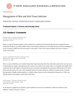 Management of Skin and Soft-Tissue Infection 132 Readersʼ Comments