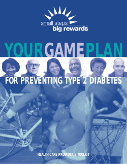 YOUR PLAN GAME FOR PREVENTING TYPE 2 DIABETES