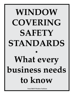 WINDOW COVERING SAFETY STANDARDS