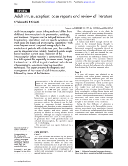 Adult intussusception: case reports and review of literature REVIEW