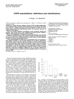 COPD exacerbations: definitions and classifications S. Burge , J.A. Wedzicha *