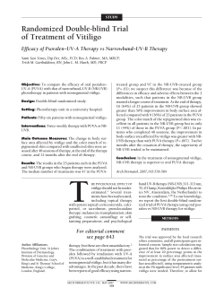 Randomized Double-blind Trial of Treatment of Vitiligo