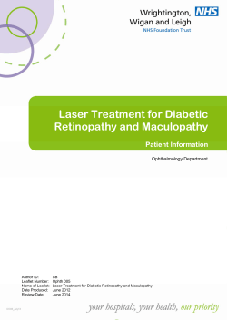 Laser Treatment for Diabetic Retinopathy and Maculopathy Patient