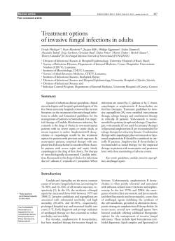 Treatment options of invasive fungal infections in adults