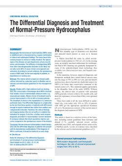 The Differential Diagnosis and Treatment of Normal-Pressure Hydrocephalus N SUMMARY
