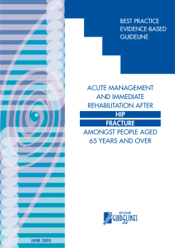 ACUTE MANAGEMENT AND IMMEDIATE REHABILITATION AFTER AMONGST PEOPLE AGED