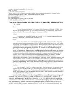 Journal of Attention Disorders Vol. 3(1):30-48 (1999) ISSN: 1087-0547 doi:10.1177/108705479900300103
