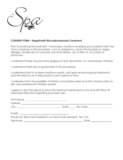CONSENT FORM • MegaPeel® Microdermabrasion Treatment