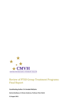 eview of PT R SD Group Treatment Programs:  inal Report 