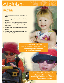 Albinism FACTS: